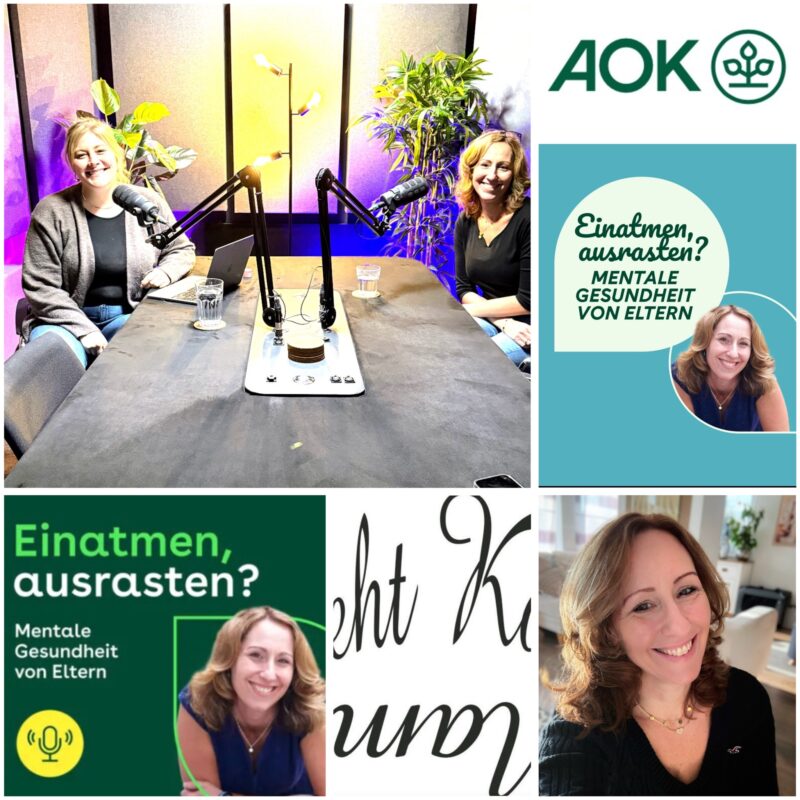„Liebe meets Chaos“ – „Einatmen, ausrasten? Mentale Gesundheit von Eltern“: Ein Podcast der AOK Hessen MIT Mama steht Kopf!!!